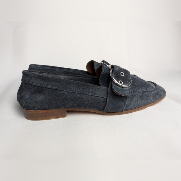 L'INTERVALLE Ada Navy Blue Flat Women Suede Shoes Size 39 = 8.5-9 US - Picture 5 of 8